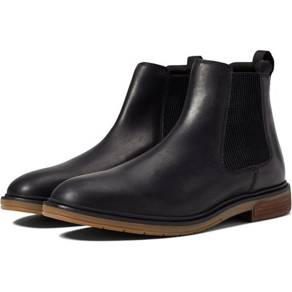 Clarks Clarkdale Hall Pull On Ankle Boots Black Leather NEW Sz‎ 11 M